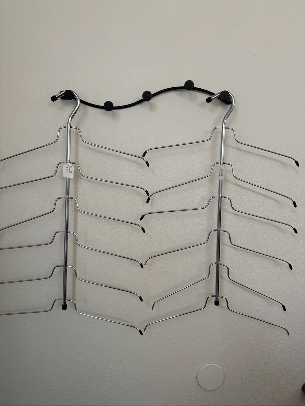 Multi-Tier Chrome Pants Organizer Hanger - Silver